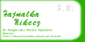 hajnalka mikecz business card